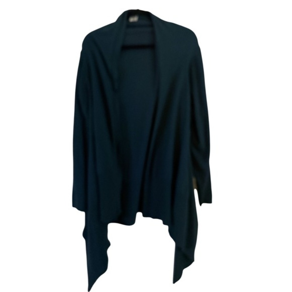 CHLOE & AMELIA Women Teal‎ Blue Cardigan Sweater Duster Waterfall Open Front  2X